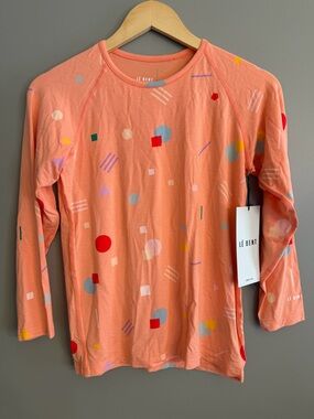 LÉ BENT Kids XL Confetti Midweight Raglan Merino Blend Ski Base Layer NWT